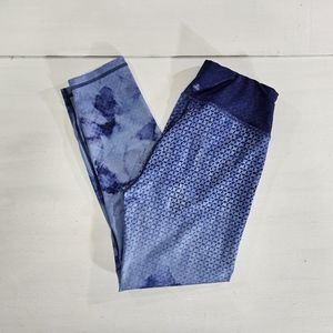 PrAna blue Roxanne print leggings women's size small
